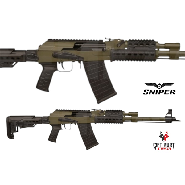 Sniper Arms SN-12 Yeşil Sentetik Taktikal Şarjörlü Yivsiz Av Tüfeği